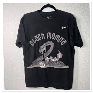 Nike Kobe Bryant 5 Rings Black & Gray Mamba T-Shirt Sz M Cotton